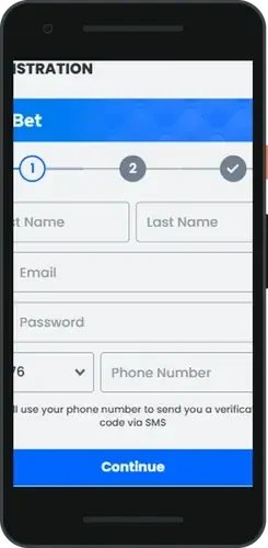 30Bet app home screen on a phone